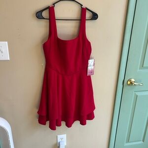 Emerald Sundae Red Sleeveless Dress